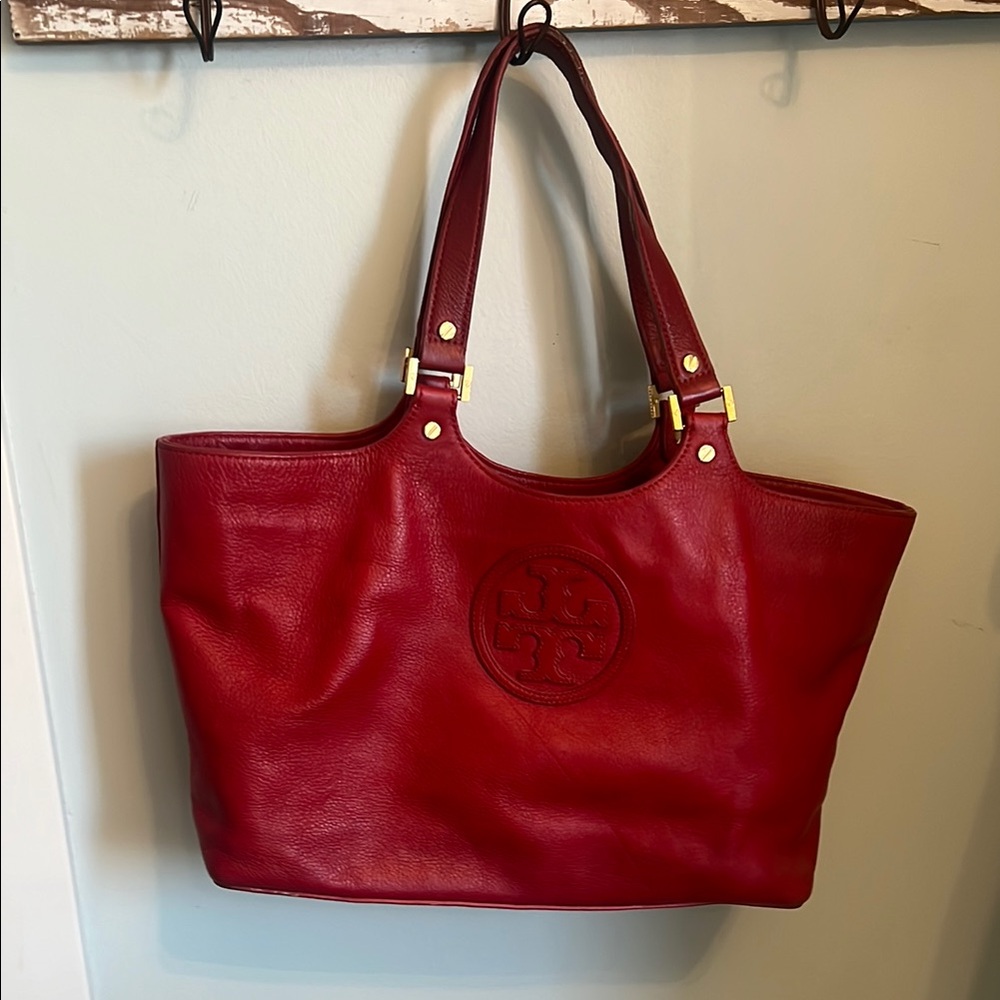 Tory Burch Red Leather Tote